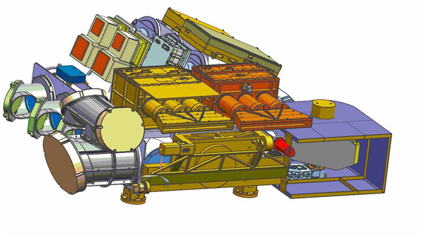 The loading model of the orbiting carbon observatory satellite [Photo: China Daily]