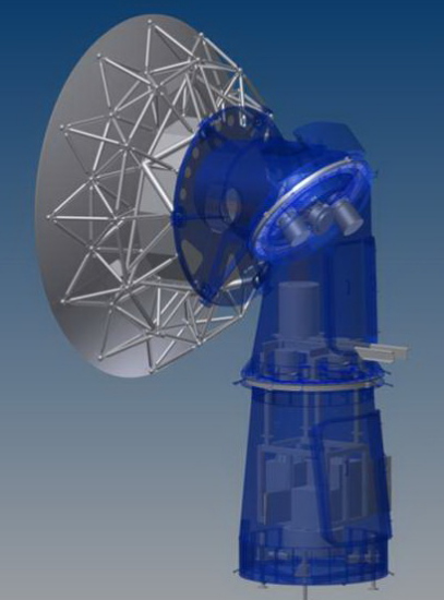 Diagram of a radio telescope that astronomers proposed to be built in Antarctica.