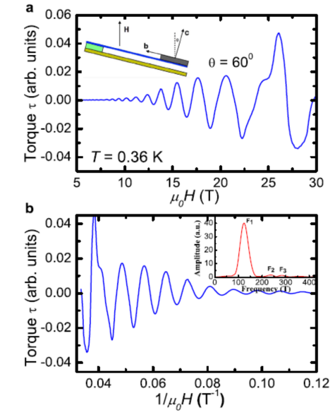 De Hass-van Alphen data of PdTe2 single crystal