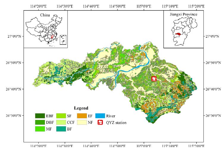 location and forest types of the study area.JPG