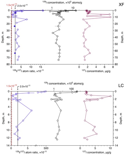 Depth profile of iodine isotopes.jpg