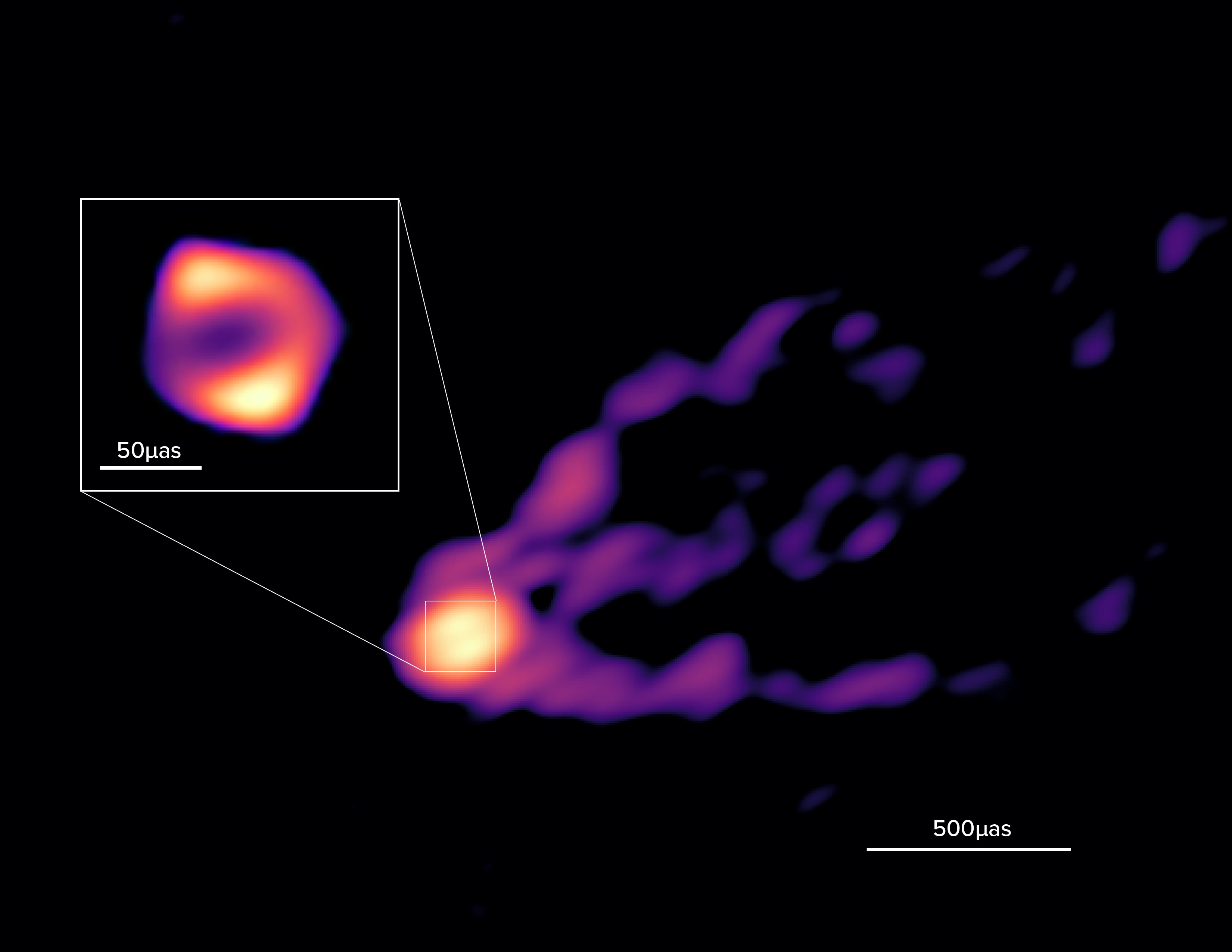 New Image Revealing Black Hole M87, Its Surrounding Jet Unveiled