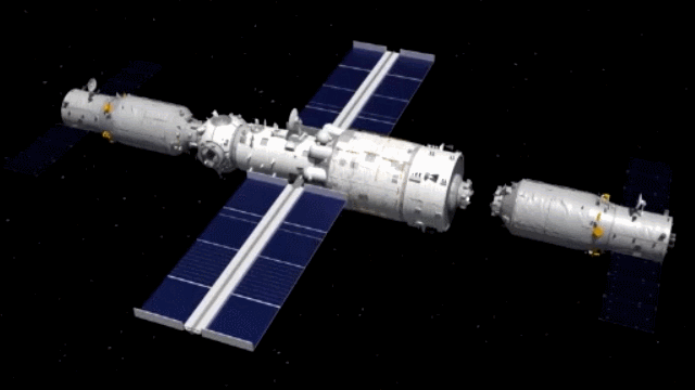 Tianzhou-3 Cargo Spacecraft Separates from China Space Station