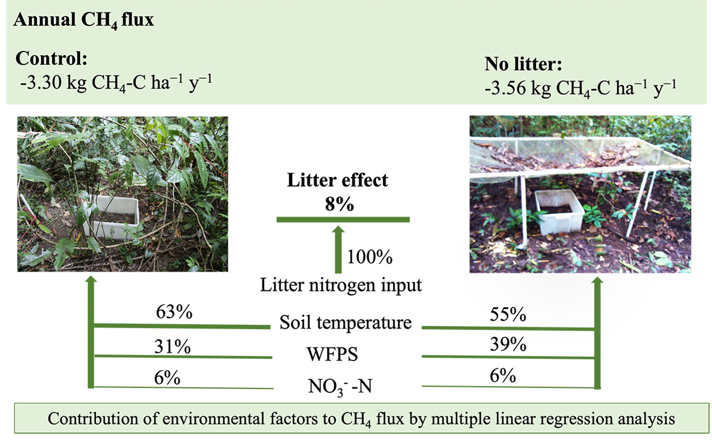 Methane Uptake Declines due to Litter-derived Nitrogen Input in Forest Soils