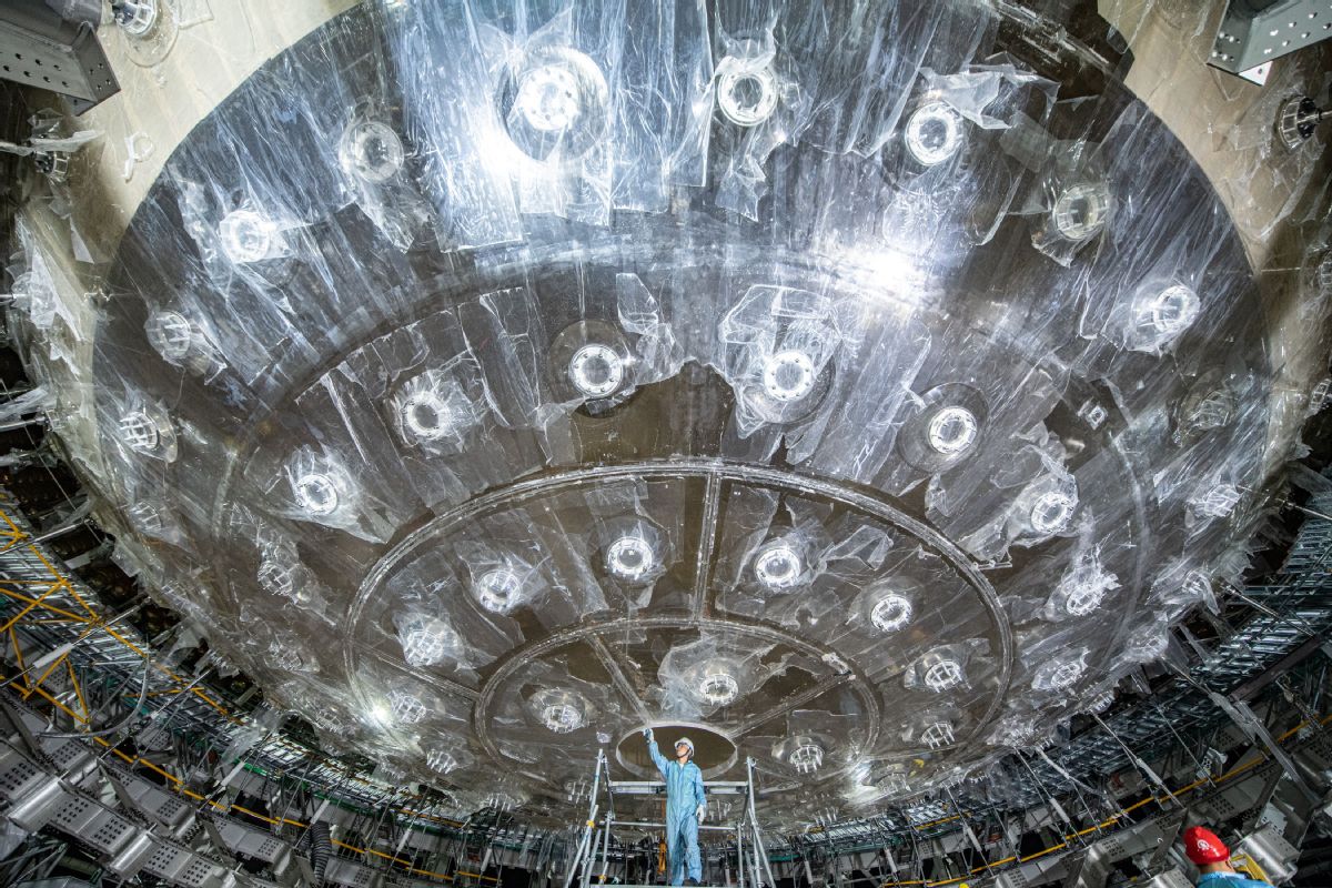 Construction of Jiangmen Underground Neutrino Observatory's Main Body Completed
