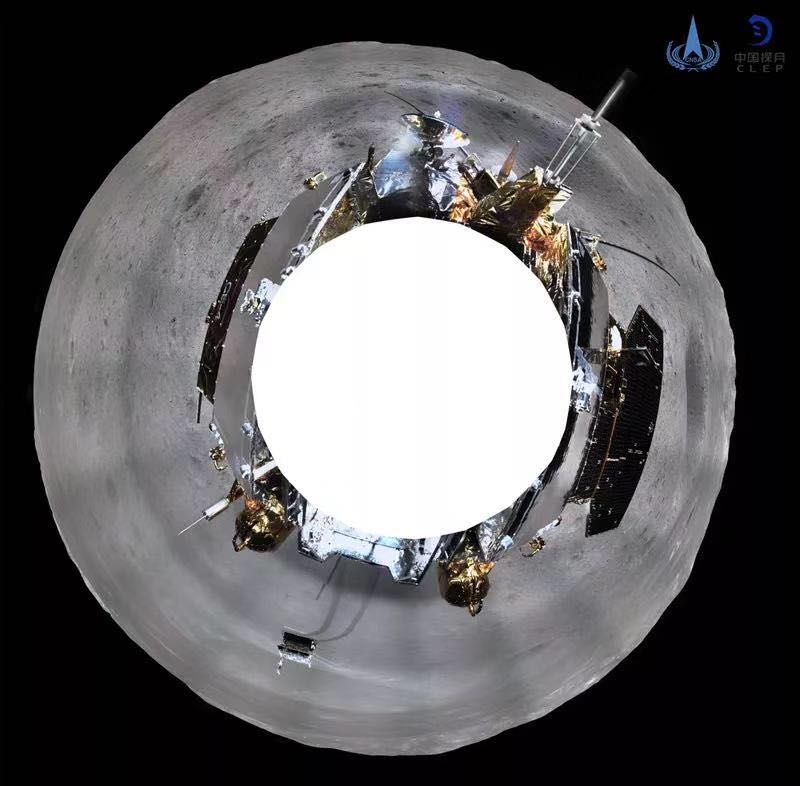 Chang'e-4;panoramic photo;lunar rover Chang'e-4;panoramic photo;lunar rover