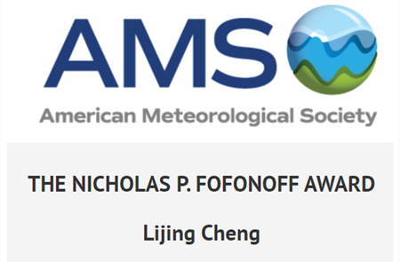 Chinese Oceanographer CHENG Lijing Receives Nicholas P. Fofonoff Award