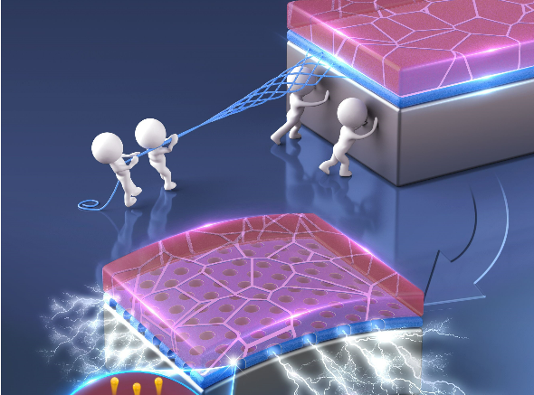 Schematic diagram of the pinhole formation and charge-carrier transport (Image by NIMTE)