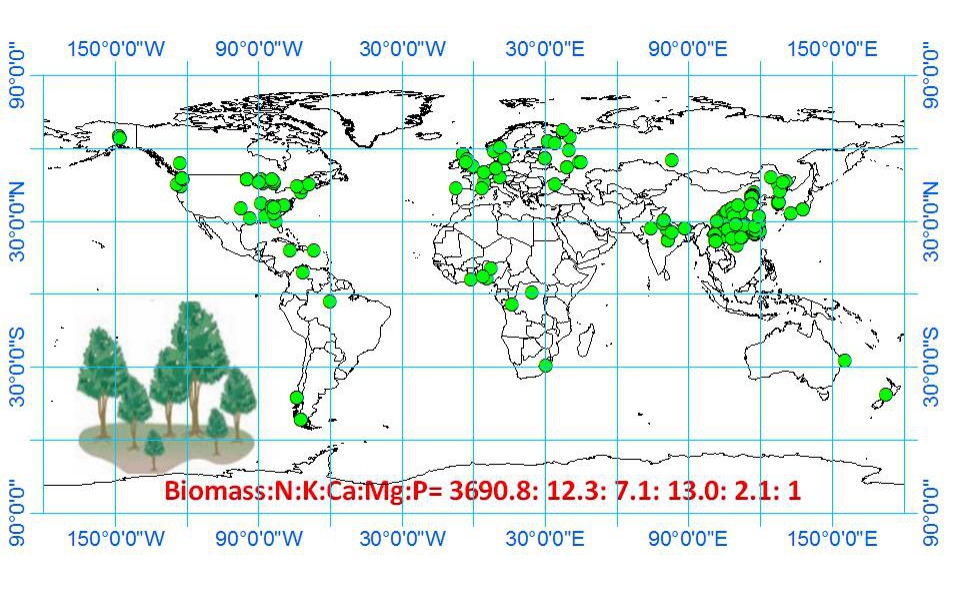 Ecological Parameter Constructed to Measure the Nutrient Use Efficiency of Global Forests