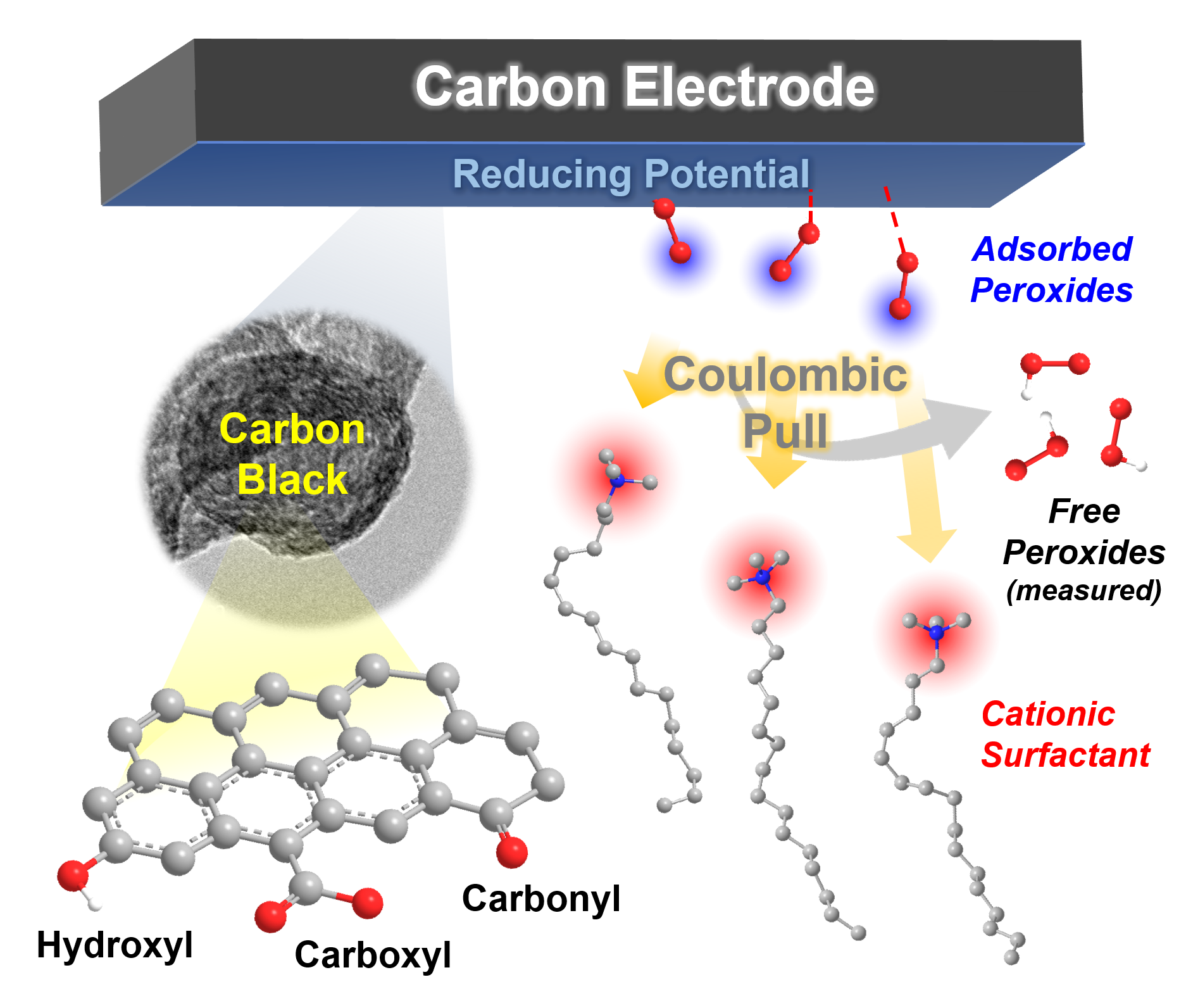 In-situ selectivity modulation by surface-acting cations at the carbon surface