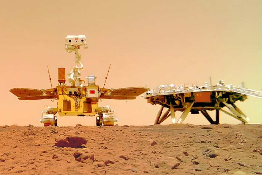 Advanced Visual Localization and Topographic Mapping Enhance Zhurong Rover's Mars Exploration