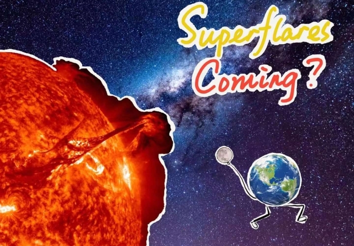 Threatened by the Sun's Superflare? LAMOST and TESS Help to Find the Answer